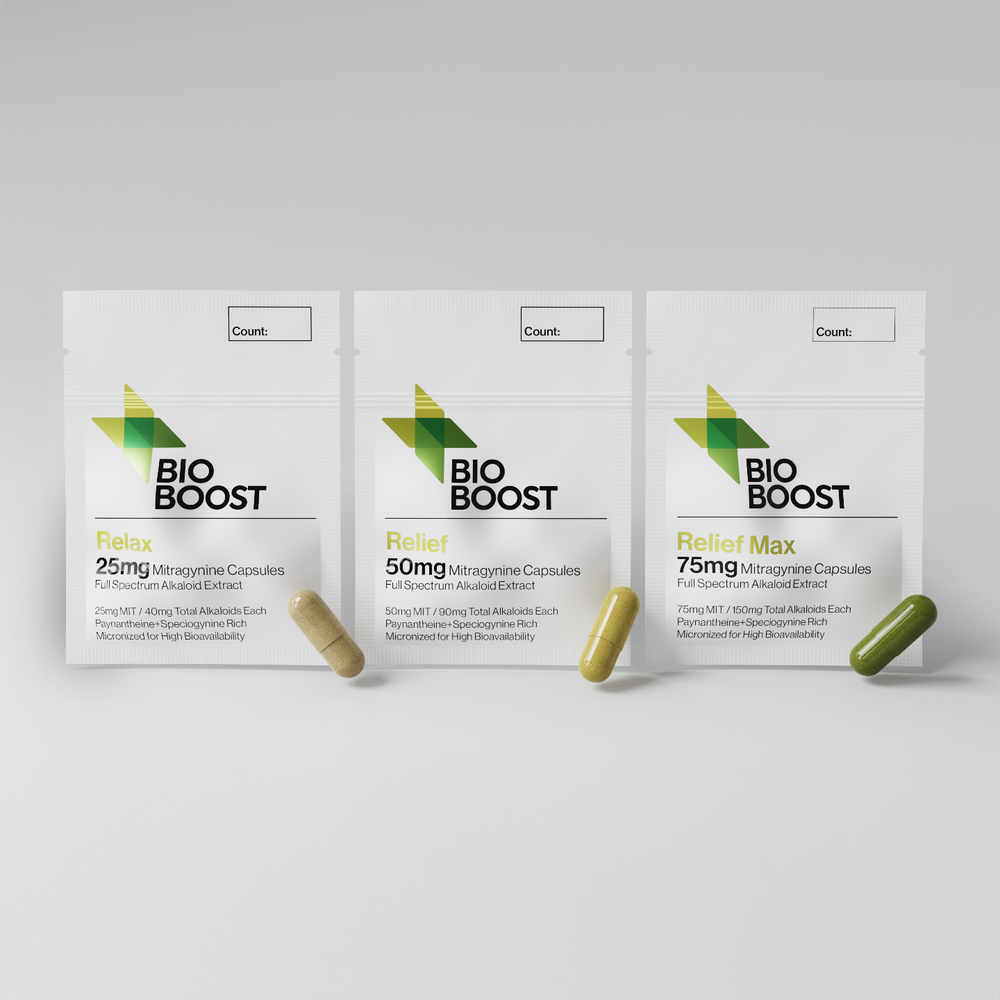 
                  
                    BIOBOOST Relief MAX 75mg Mitragynine
                  
                