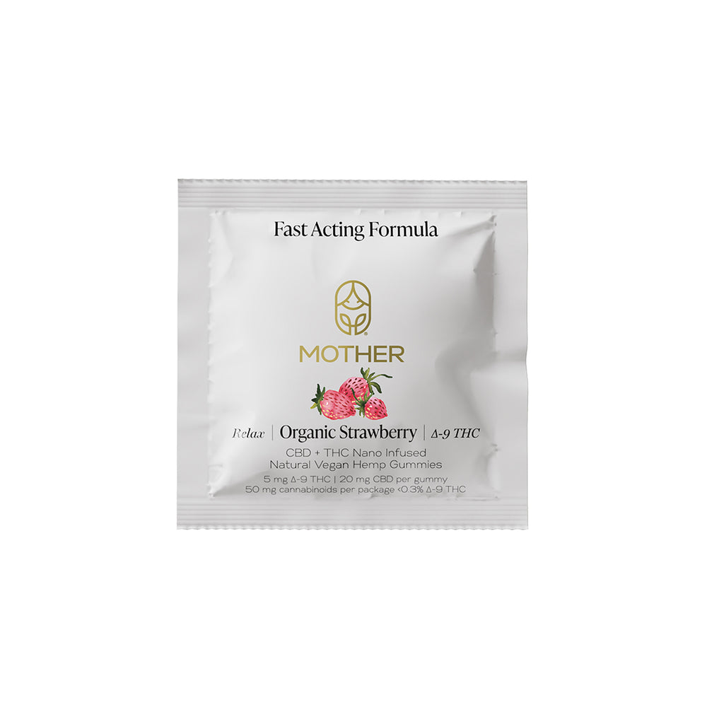 Five Two-Packs of MOTHER Strawberry Hemp THC Gummies